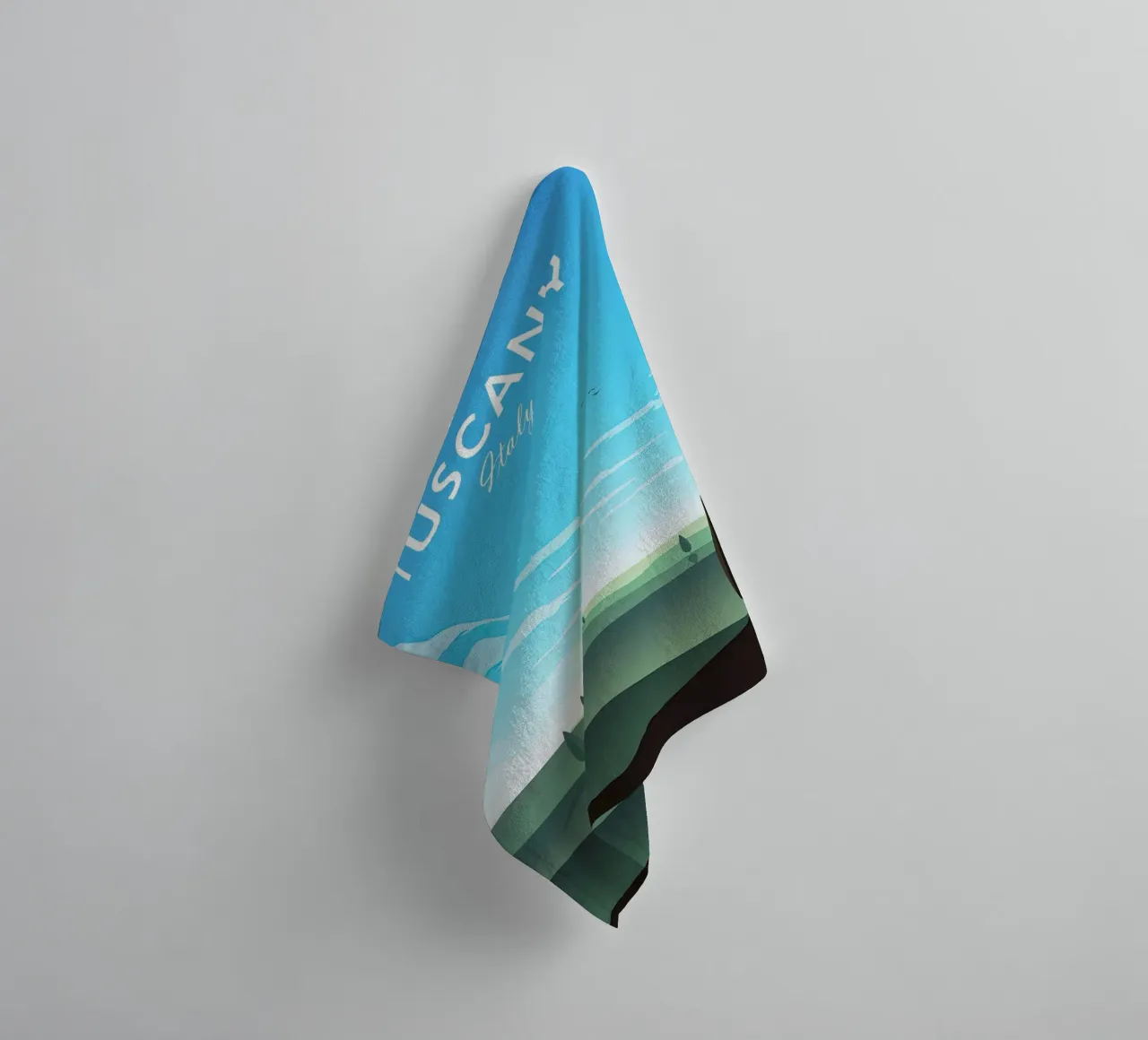 Tuscany traditional travel print - Italy towel by Liliestudio