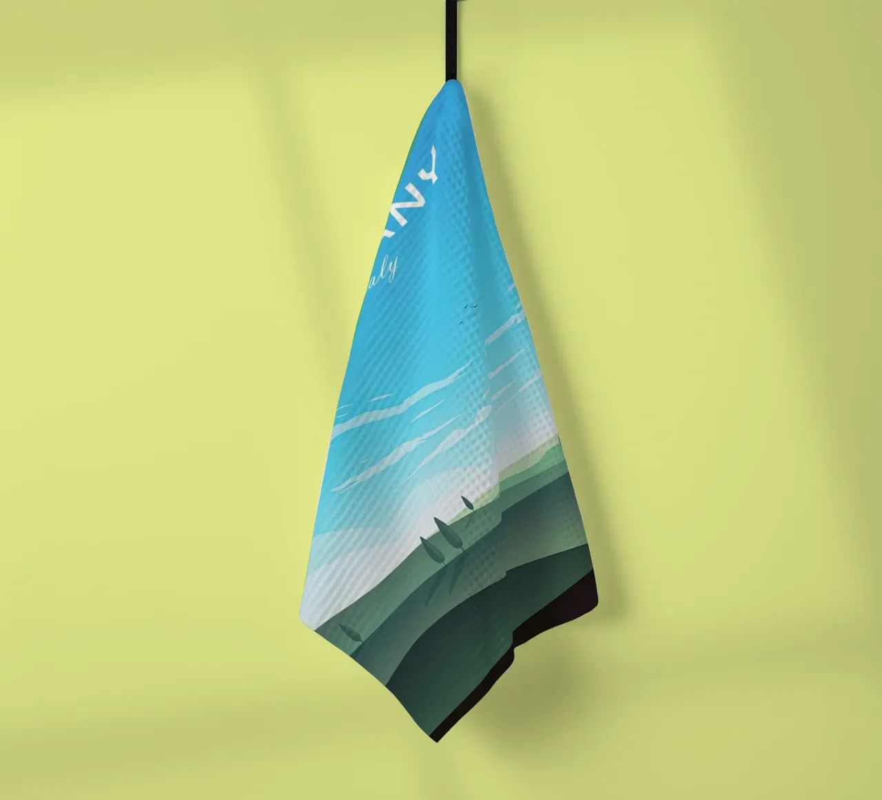 Toscane traditionele reisprent - Italië theedoek van Liliestudio