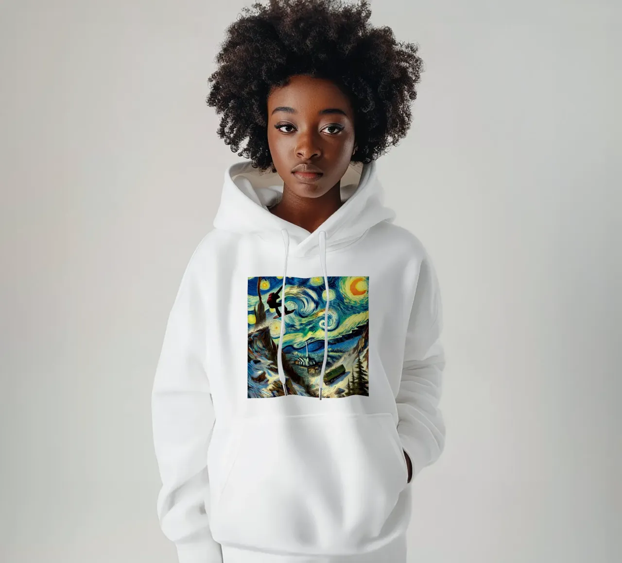 CATCH THE BUS felpa con cappuccio da Vintage Van Gogh