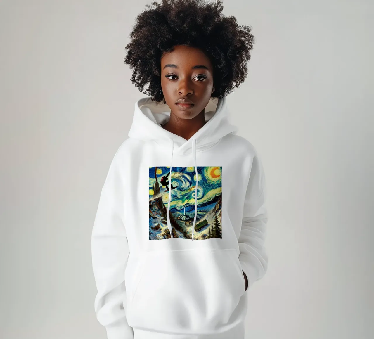 CATCH THE BUS felpa con cappuccio da Vintage Van Gogh