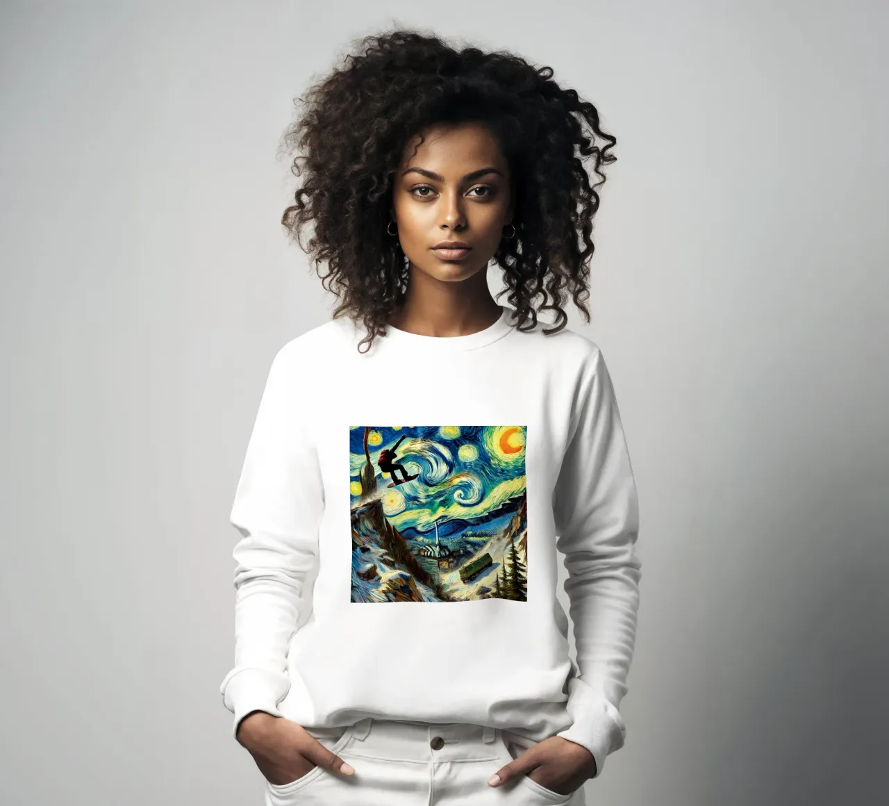 CATCH THE BUS felpa da Vintage Van Gogh