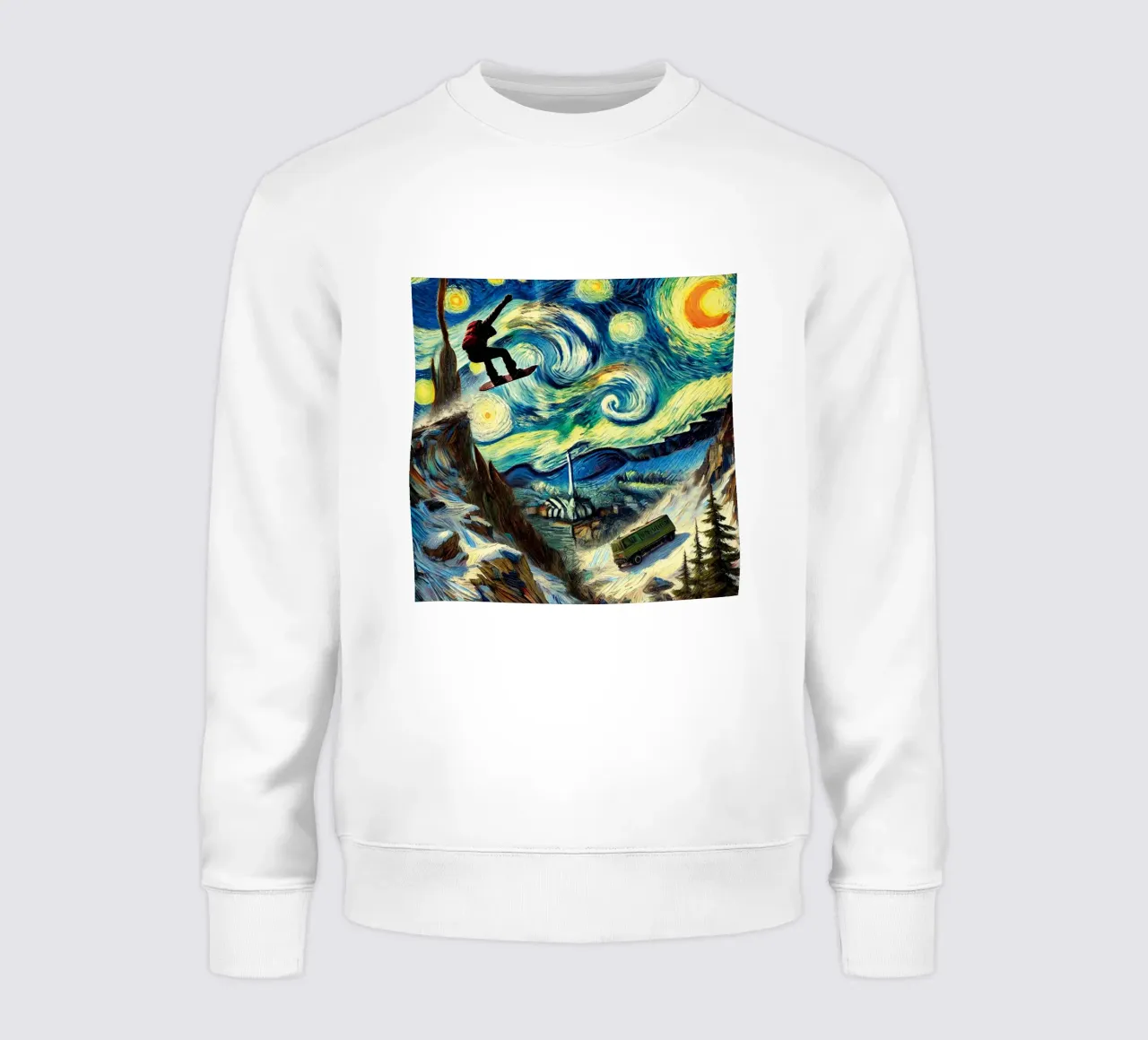 CATCH THE BUS felpa da Vintage Van Gogh