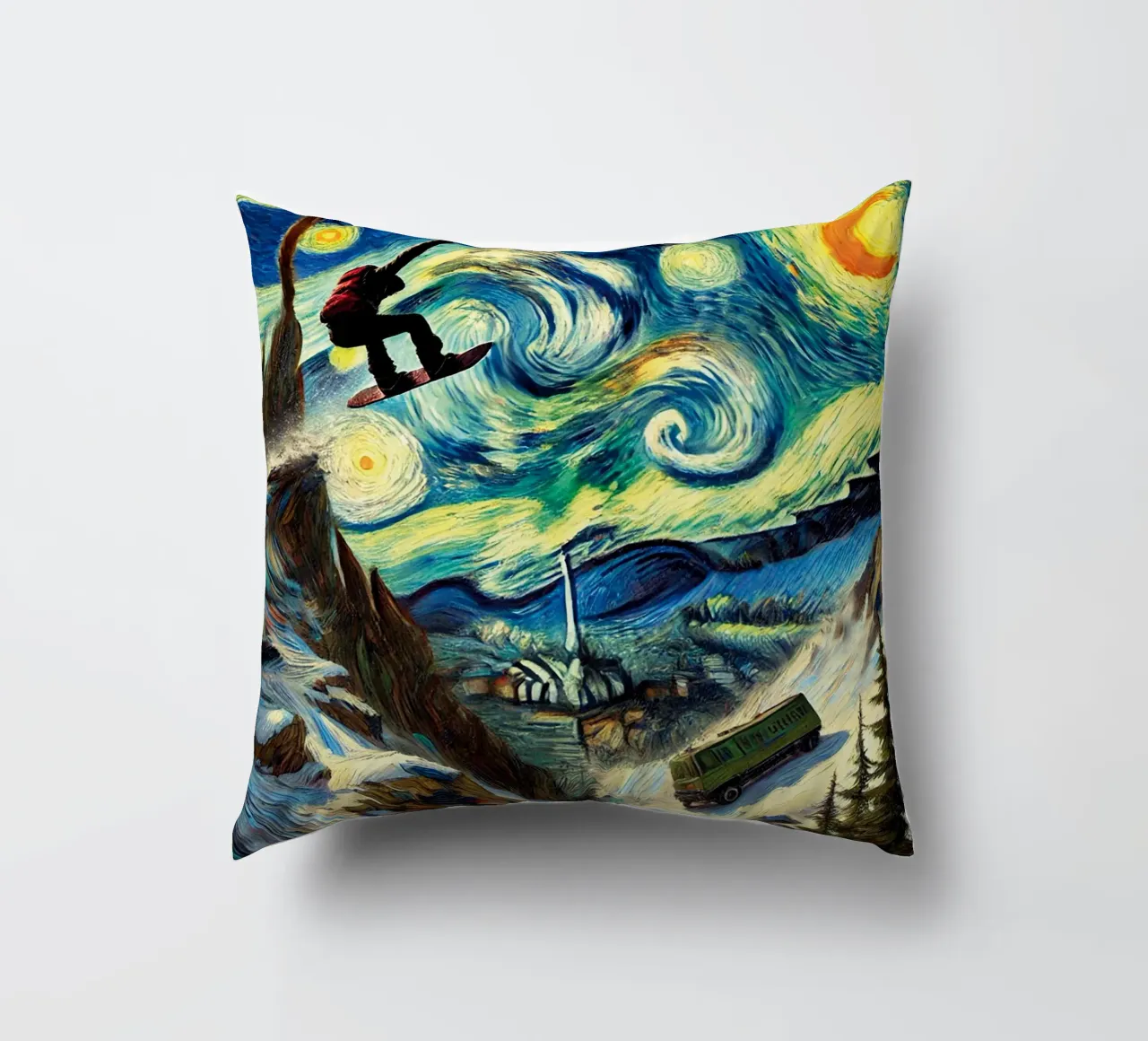 CATCH THE BUS cuscino da Vintage Van Gogh