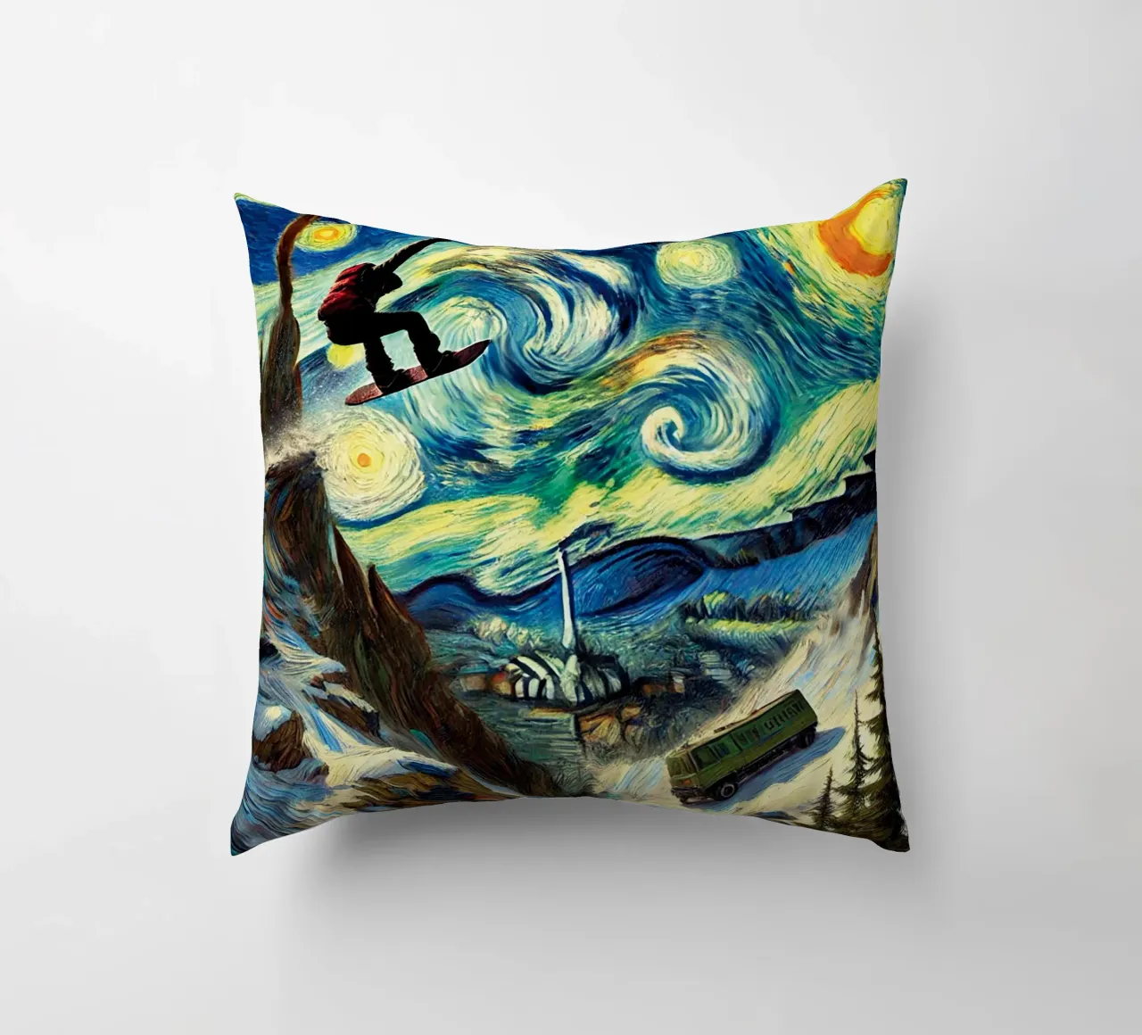 CATCH THE BUS cuscino da Vintage Van Gogh