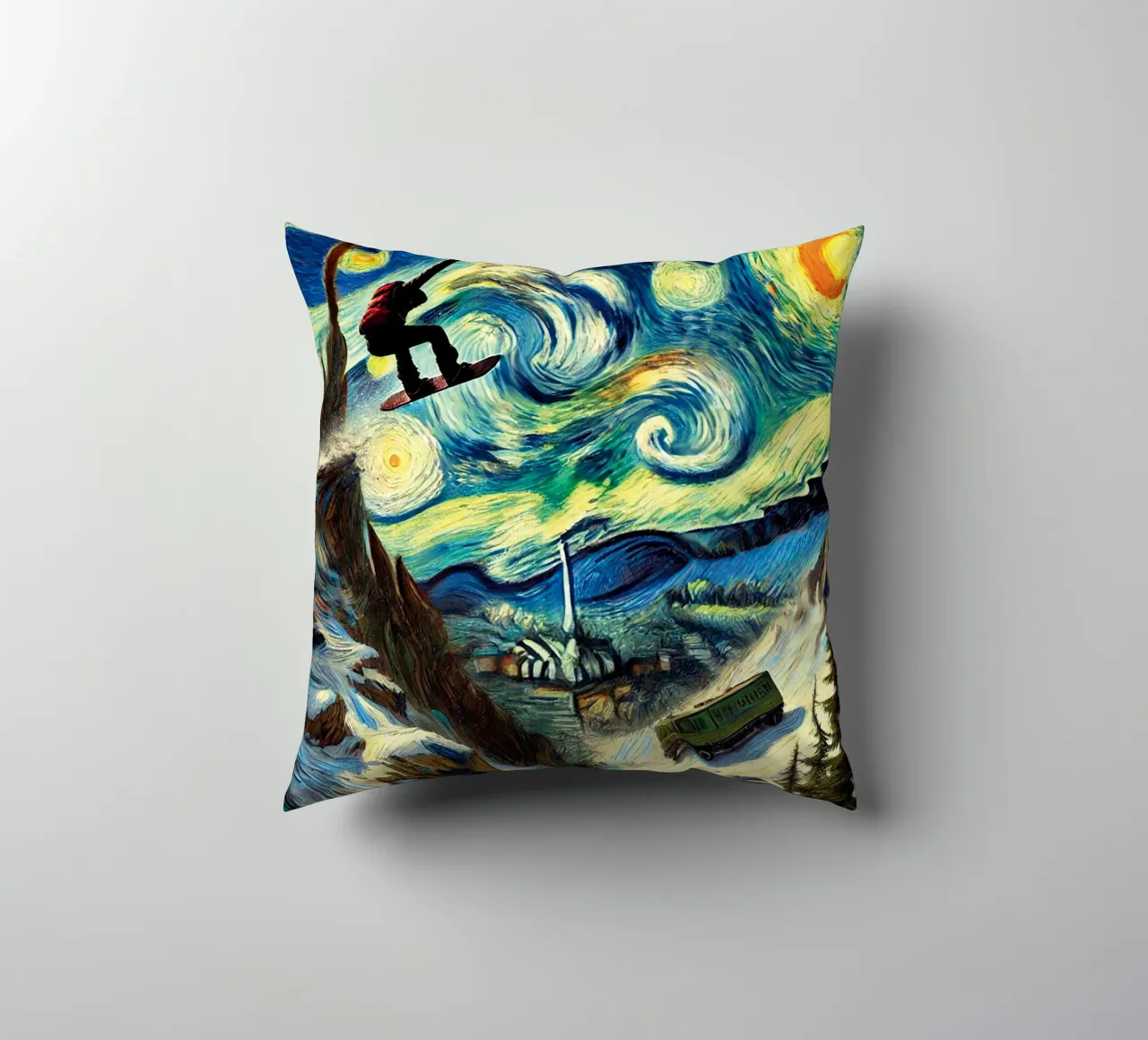 CATCH THE BUS cuscino da Vintage Van Gogh