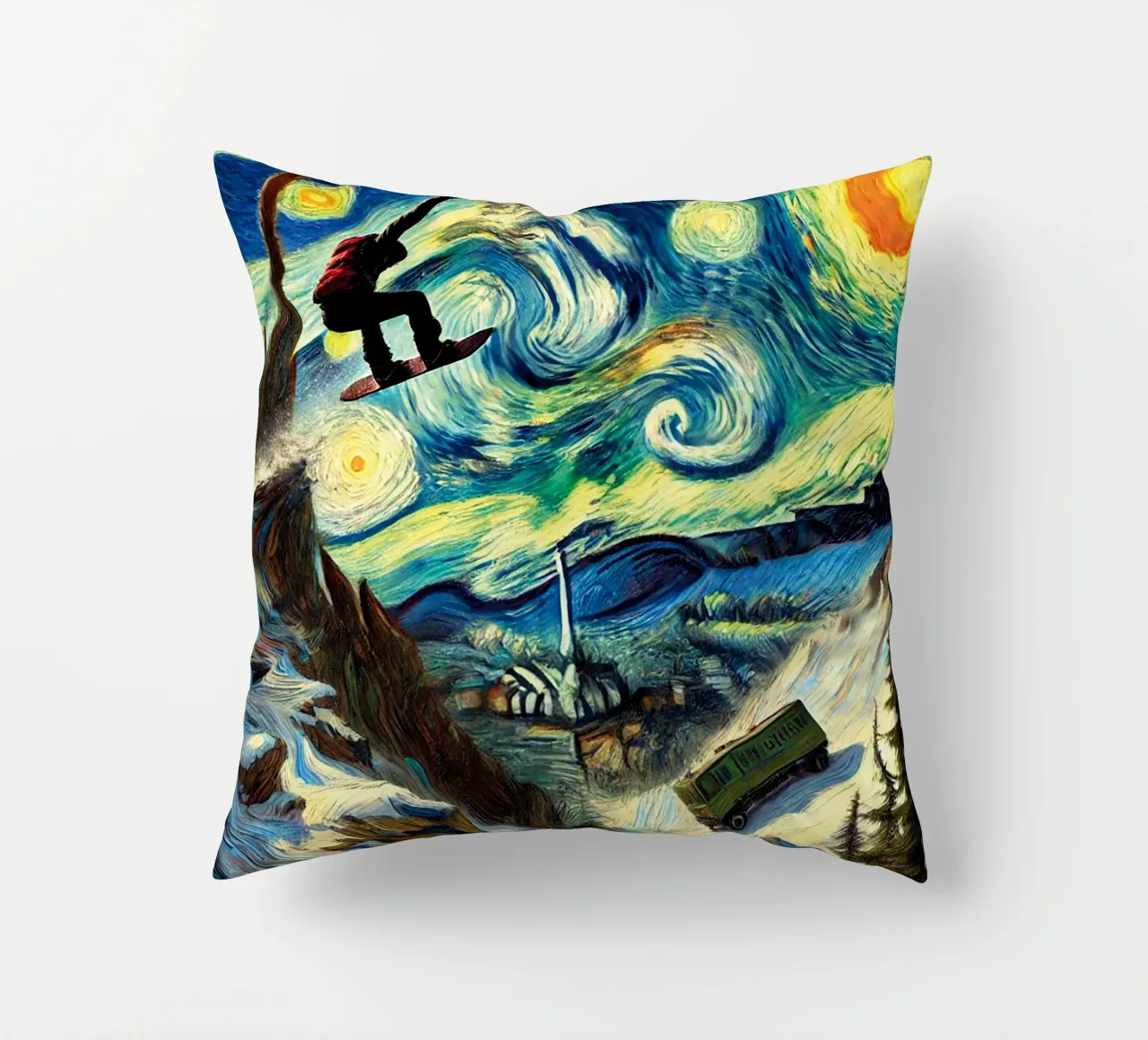 CATCH THE BUS cuscino da Vintage Van Gogh