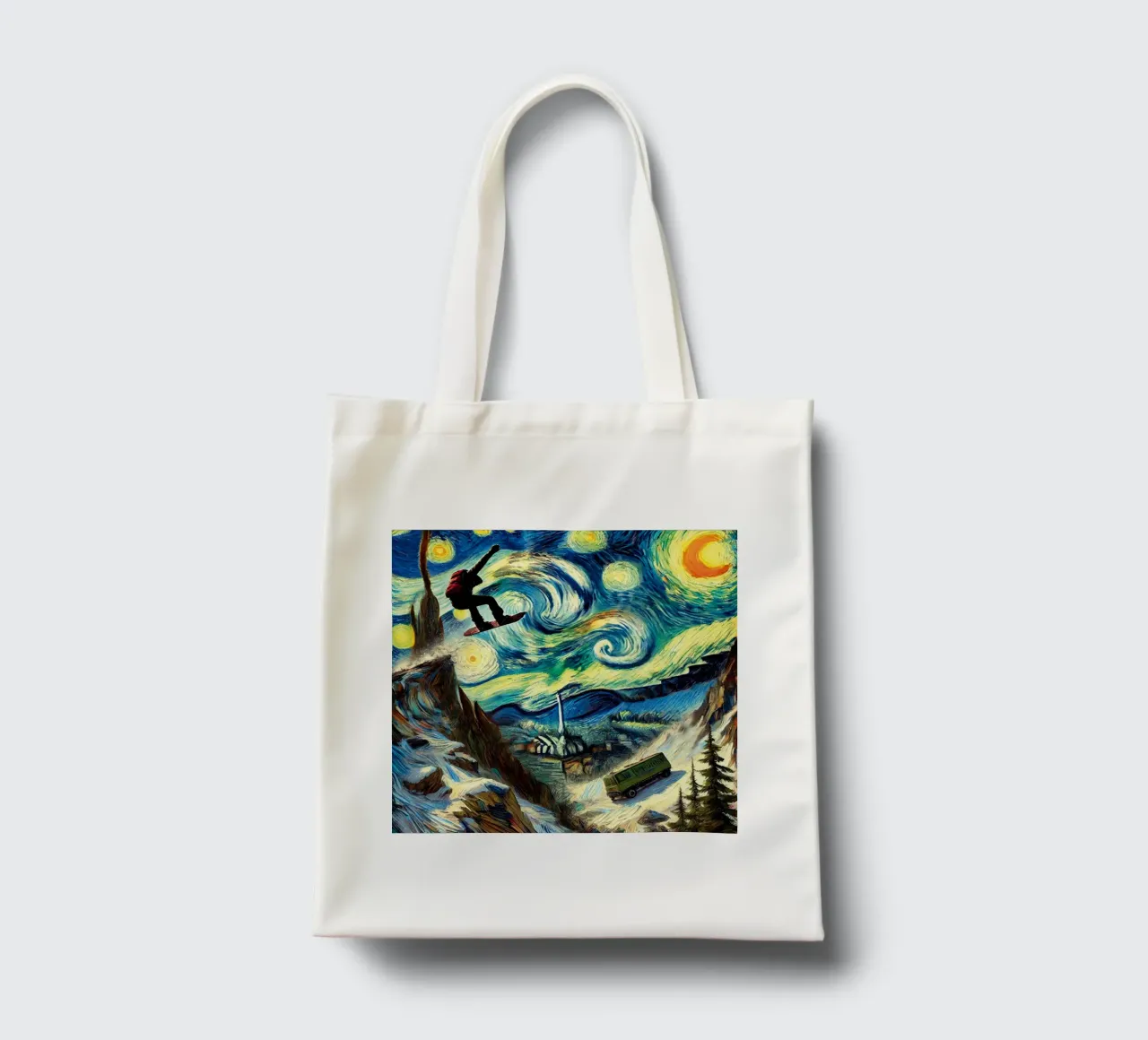 CATCH THE BUS borsa in juta da Vintage Van Gogh