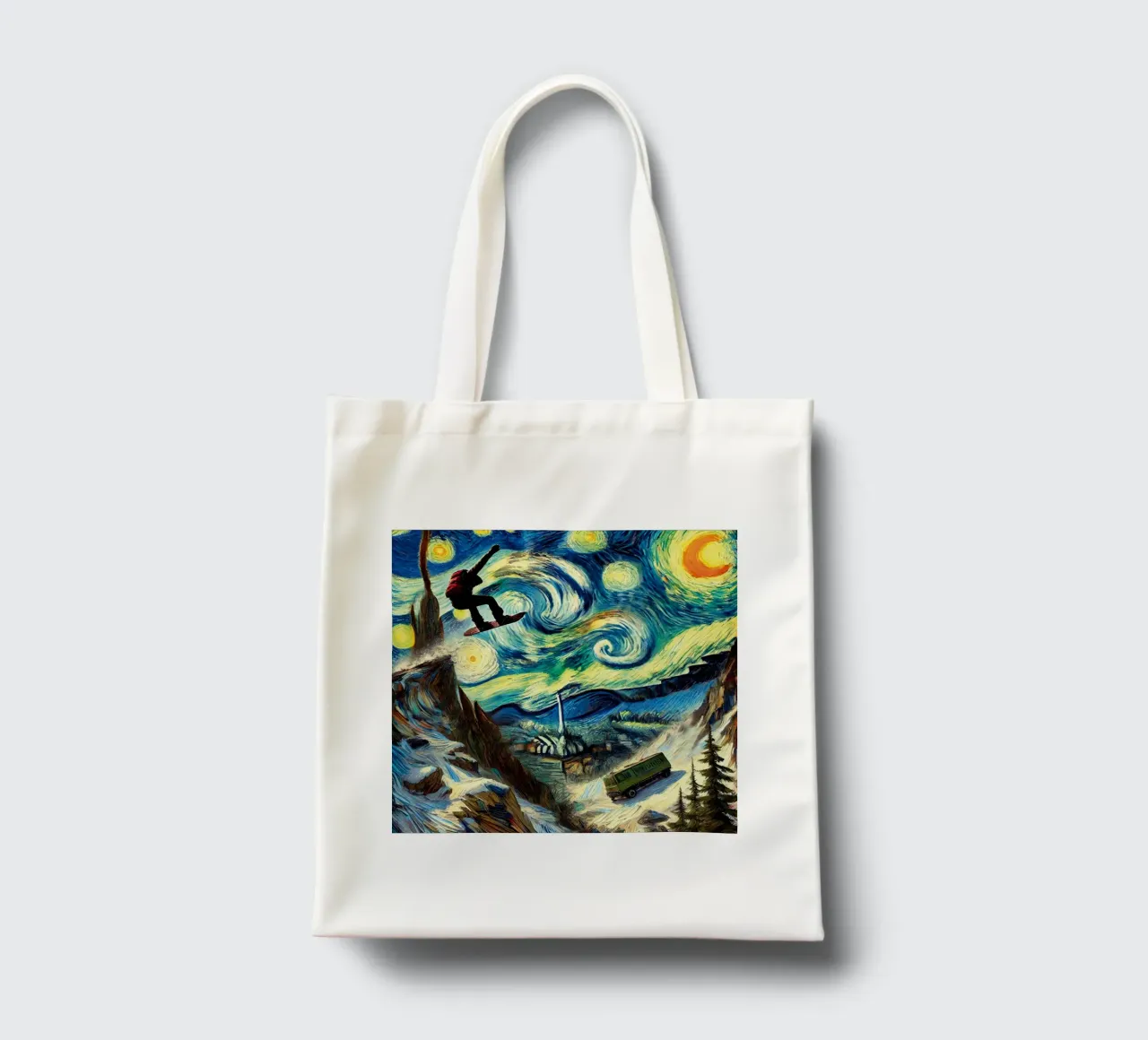 CATCH THE BUS borsa in juta da Vintage Van Gogh