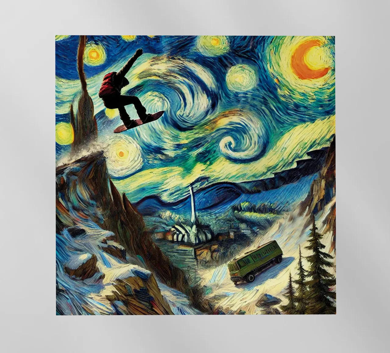 CATCH THE BUS pellicola backlit da Vintage Van Gogh