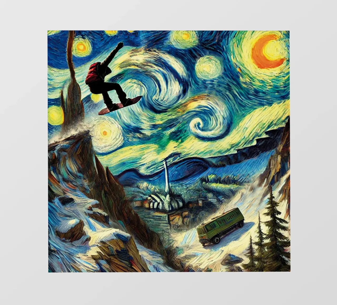 CATCH THE BUS telo in pvc da Vintage Van Gogh