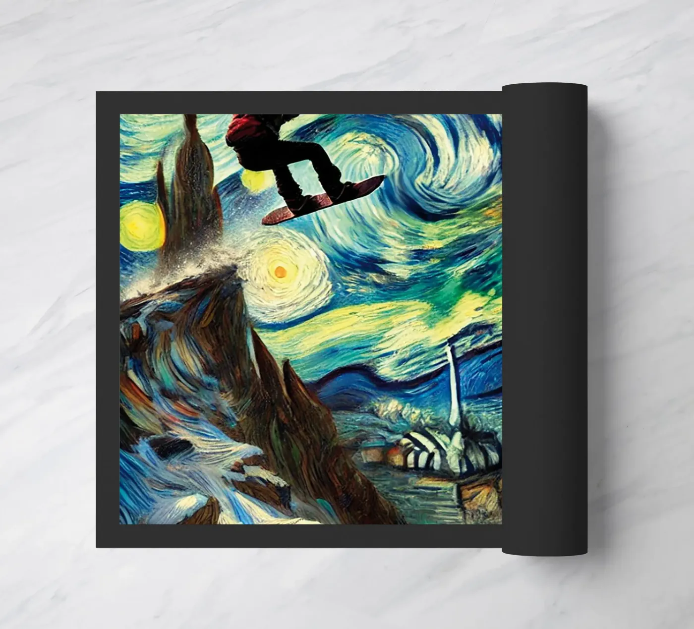 CATCH THE BUS deurmat van Vintage Van Gogh