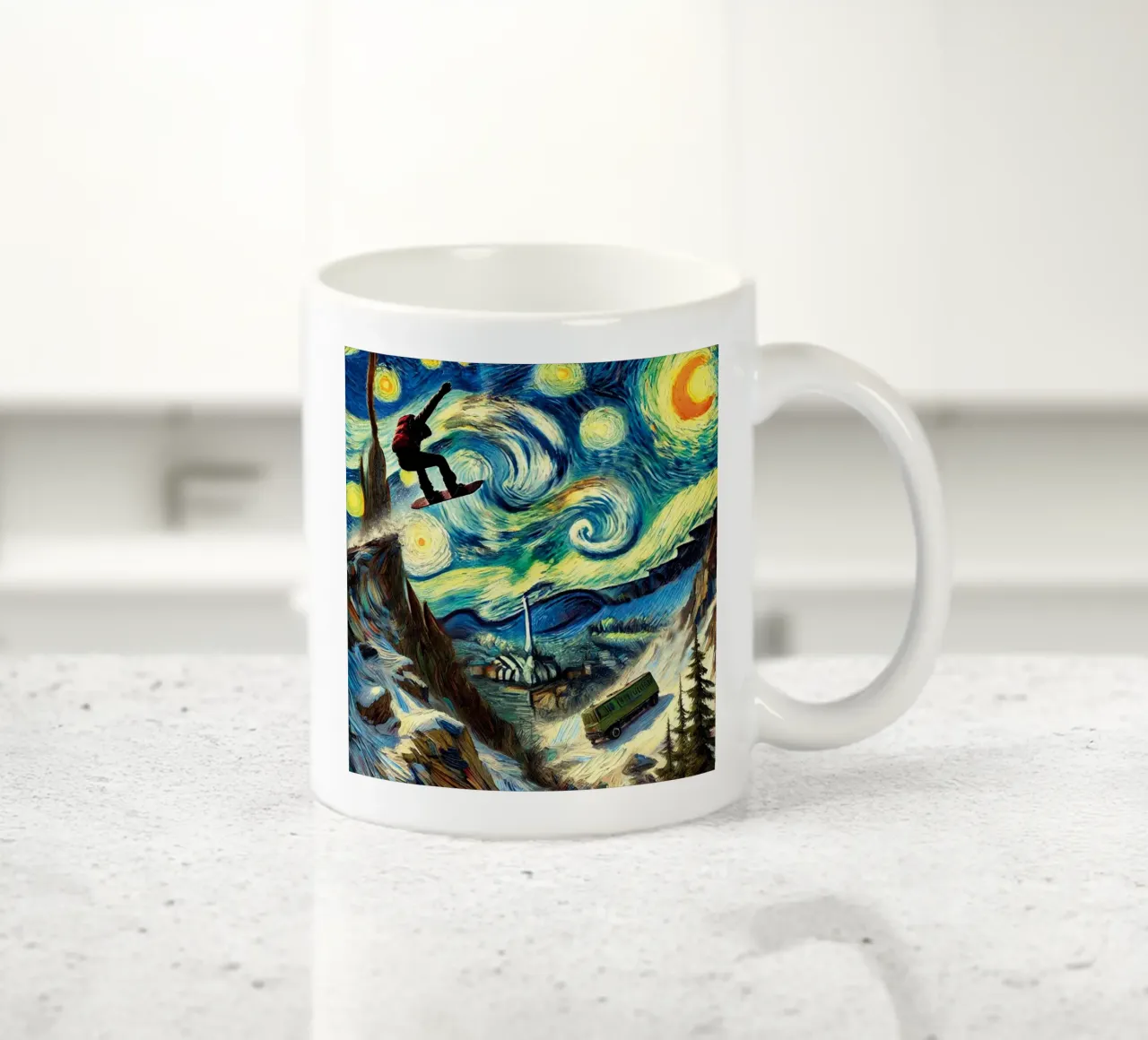 CATCH THE BUS tazza in ceramica da Vintage Van Gogh