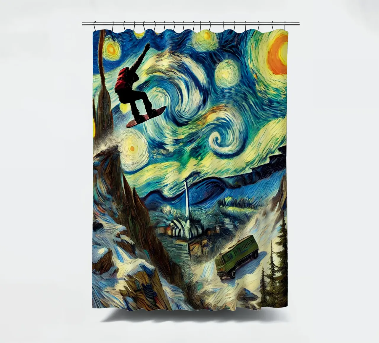 CATCH THE BUS tenda da doccia da Vintage Van Gogh