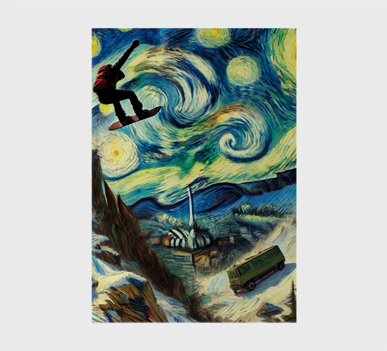 CATCH THE BUS notebook by Vintage Van Gogh