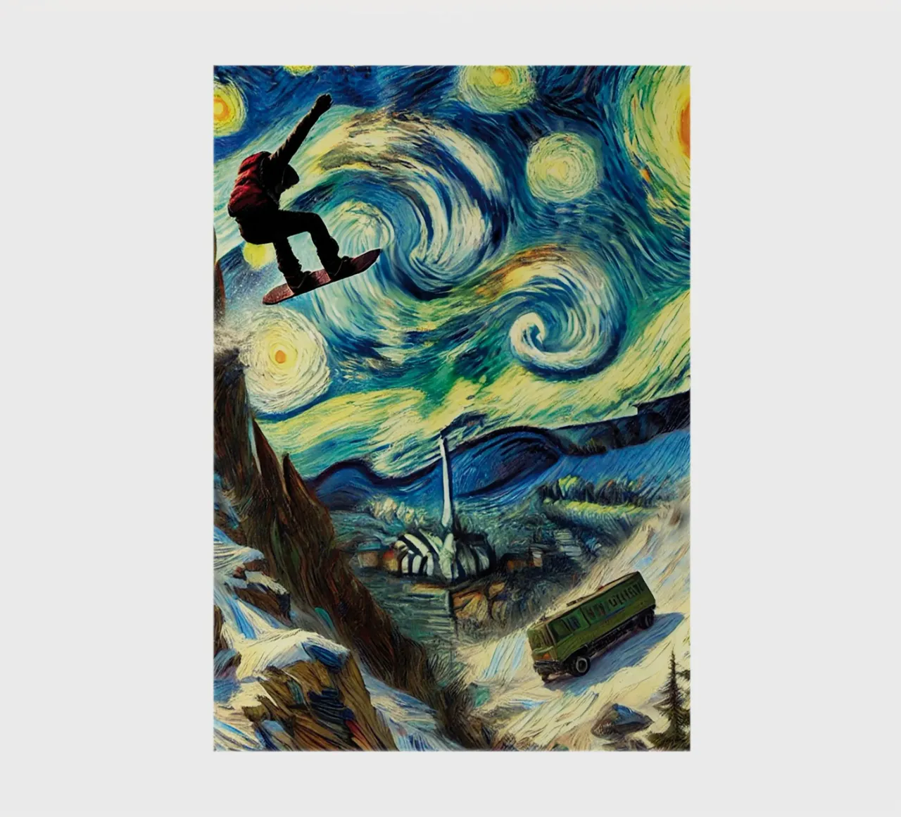 CATCH THE BUS notebook by Vintage Van Gogh