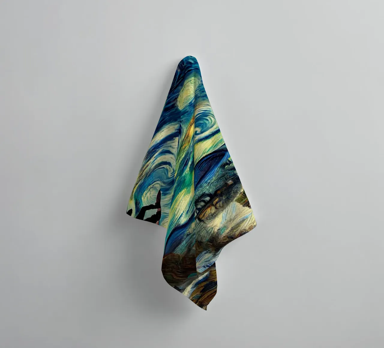 CATCH THE BUS towel by Vintage Van Gogh