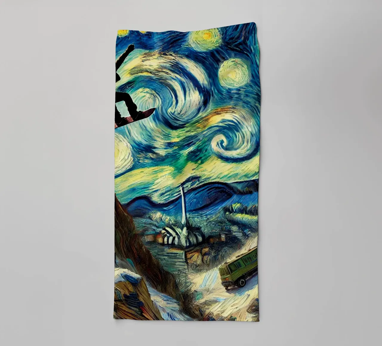 CATCH THE BUS towel by Vintage Van Gogh