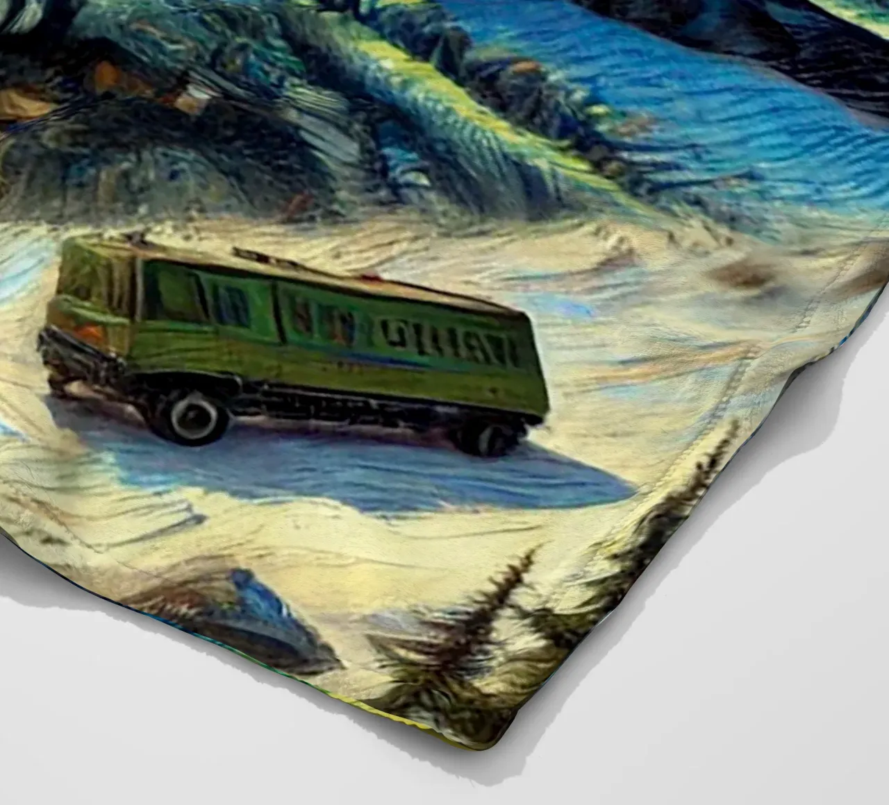 CATCH THE BUS coperta in pile da Vintage Van Gogh