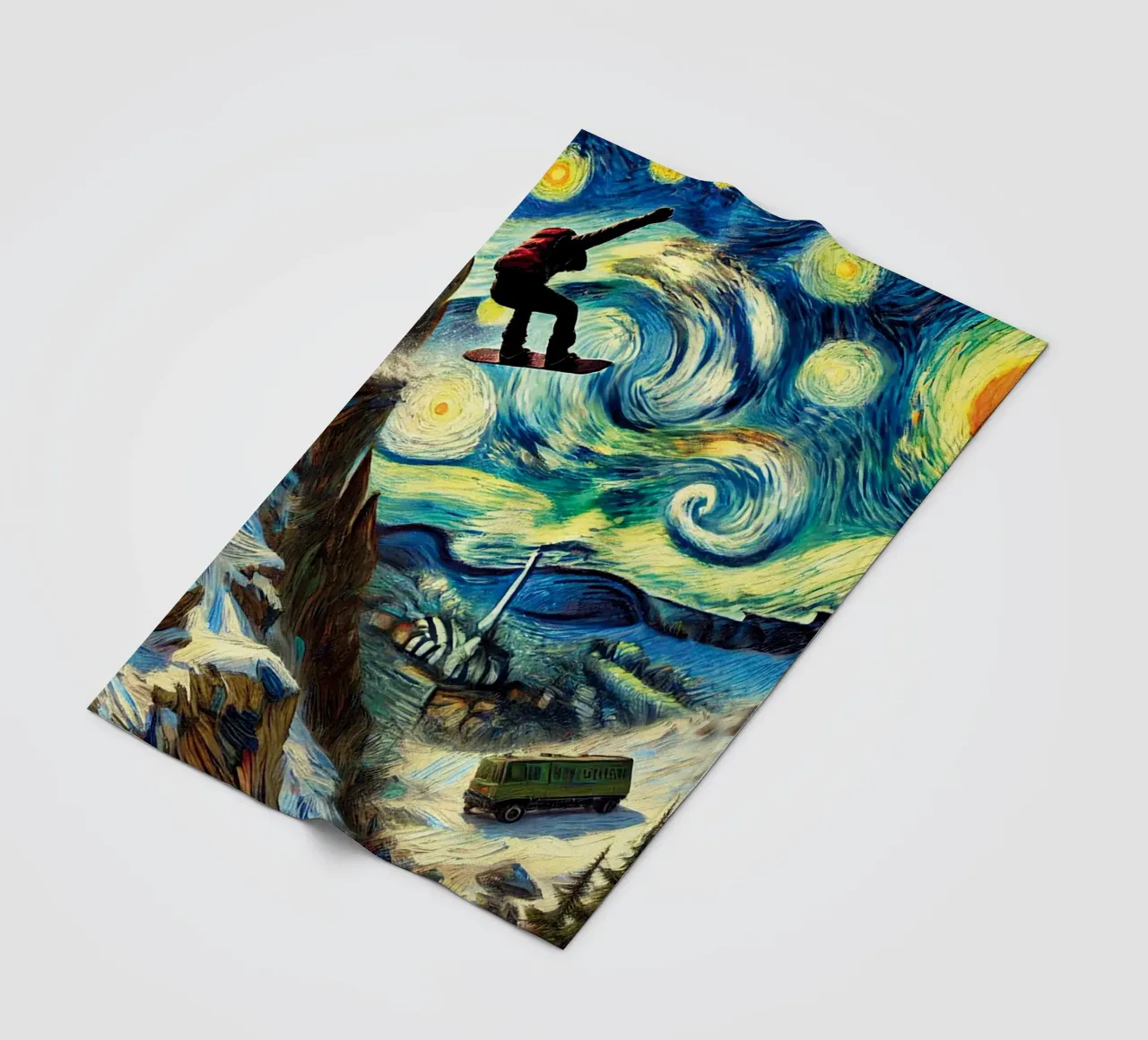 CATCH THE BUS coperta in pile da Vintage Van Gogh