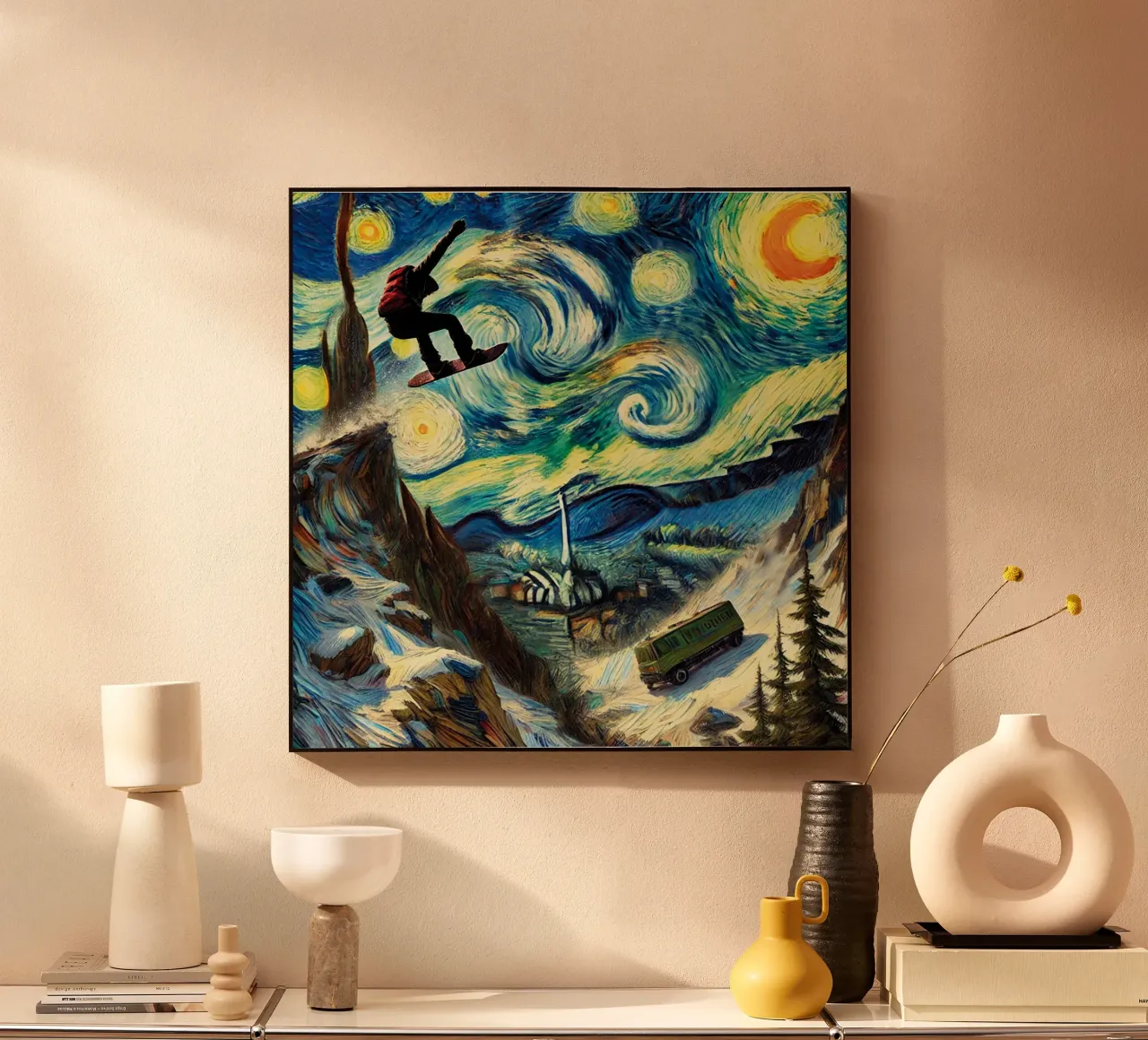 CATCH THE BUS alluminio dibond da Vintage Van Gogh