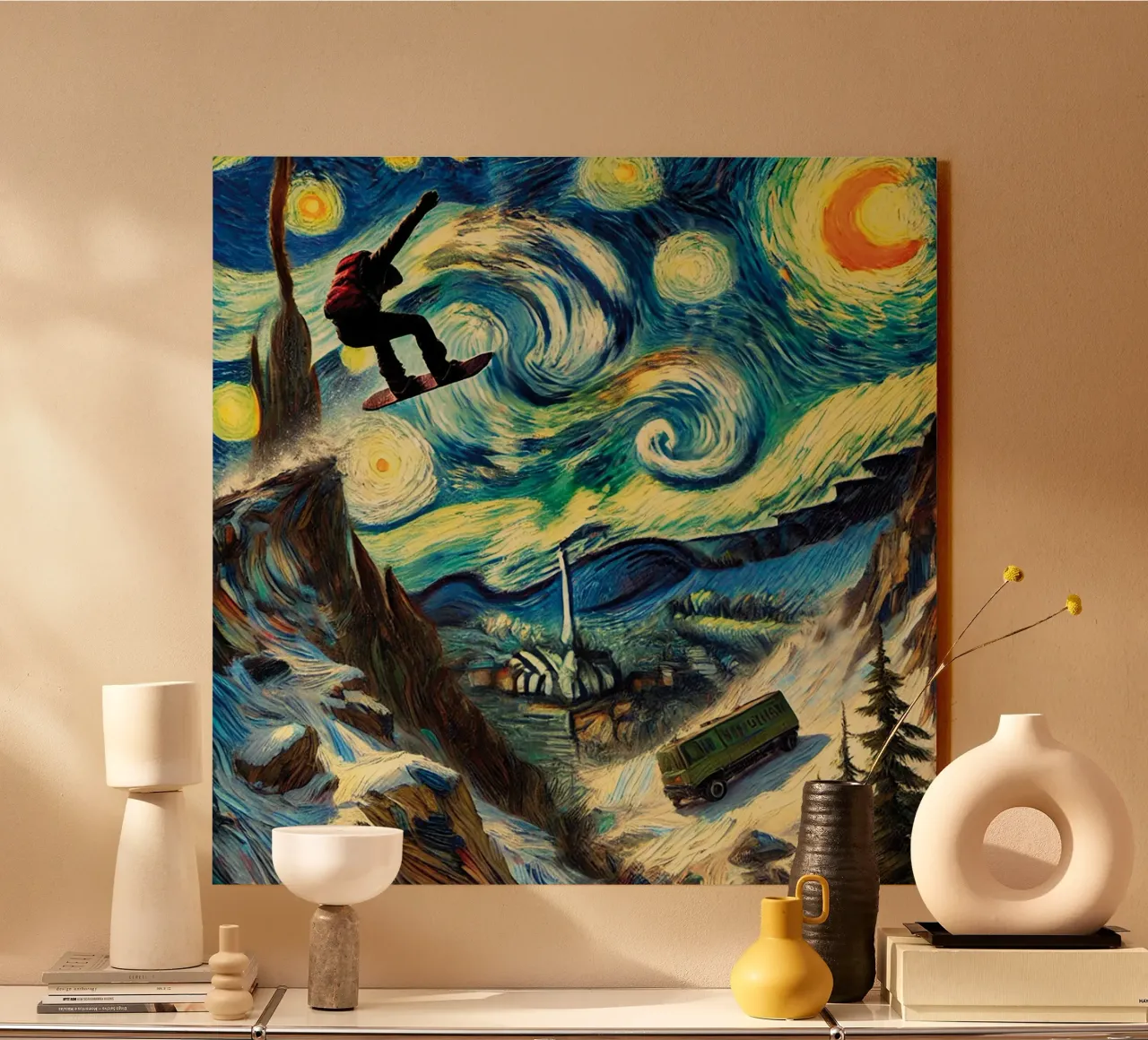 CATCH THE BUS alluminio dibond da Vintage Van Gogh