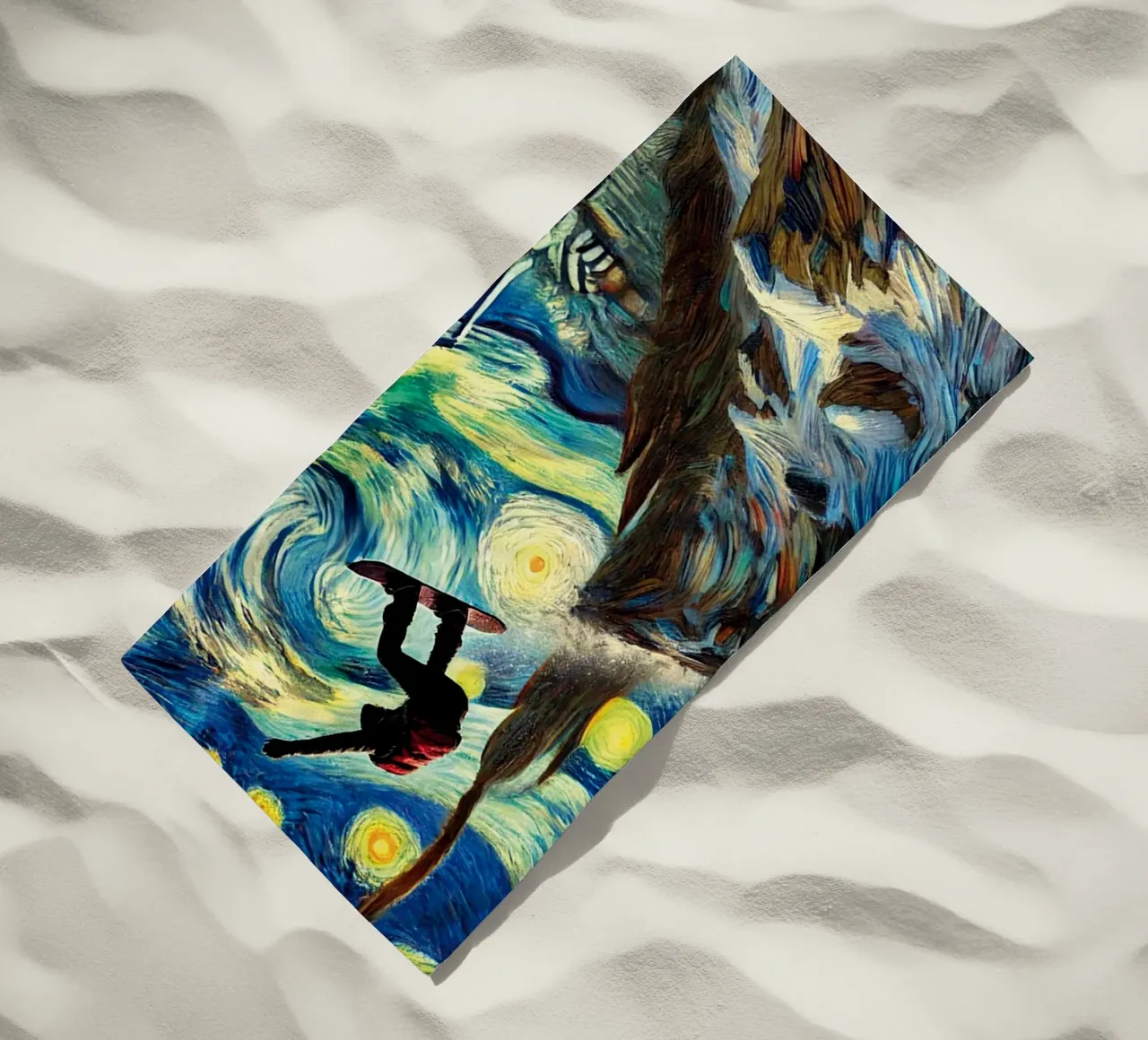 CATCH THE BUS telo mare da Vintage Van Gogh