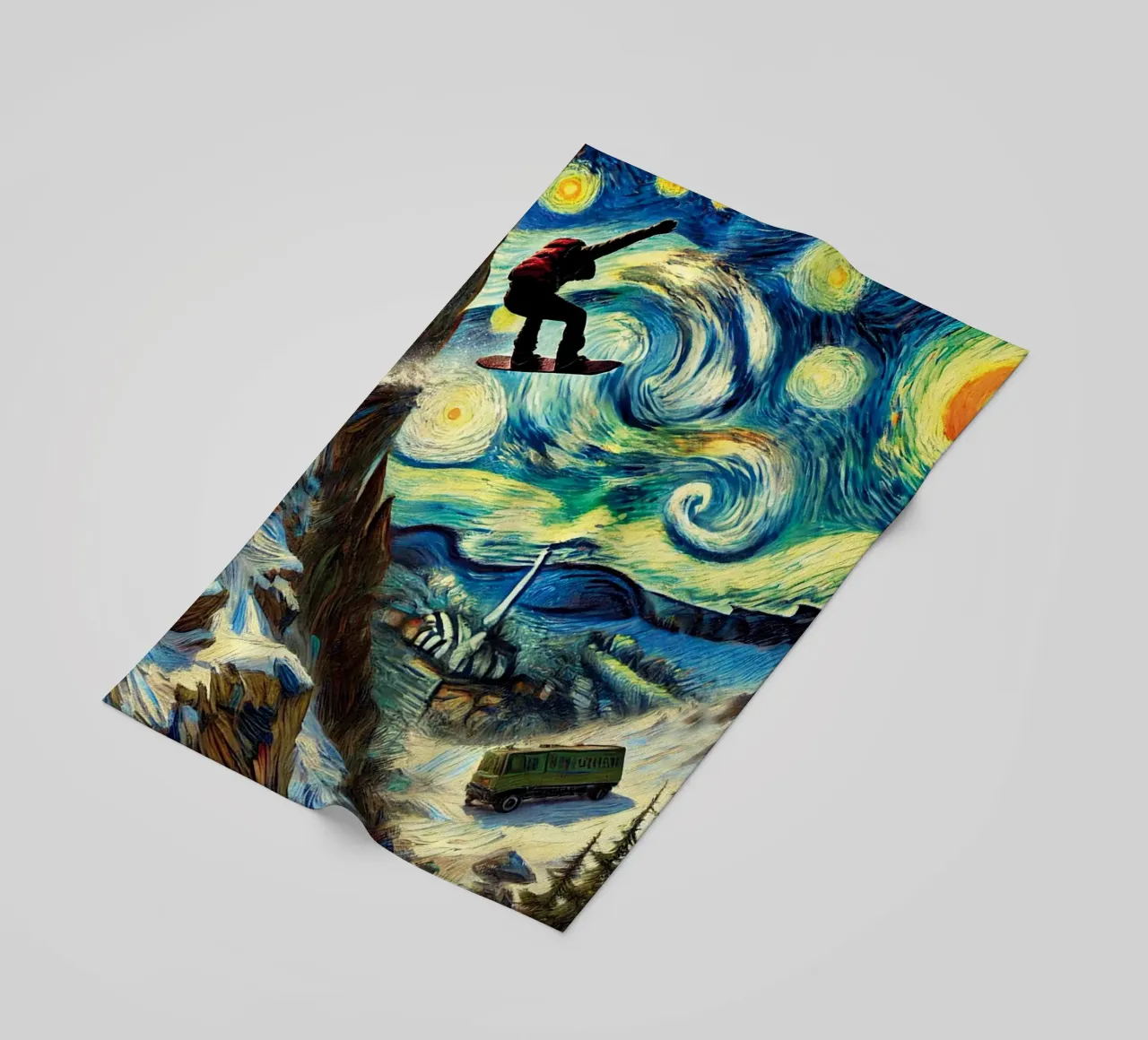 CATCH THE BUS telo mare da Vintage Van Gogh