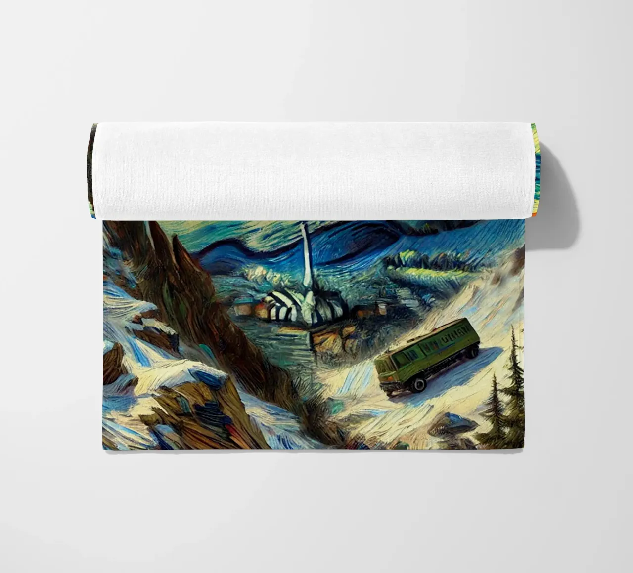 CATCH THE BUS telo mare da Vintage Van Gogh