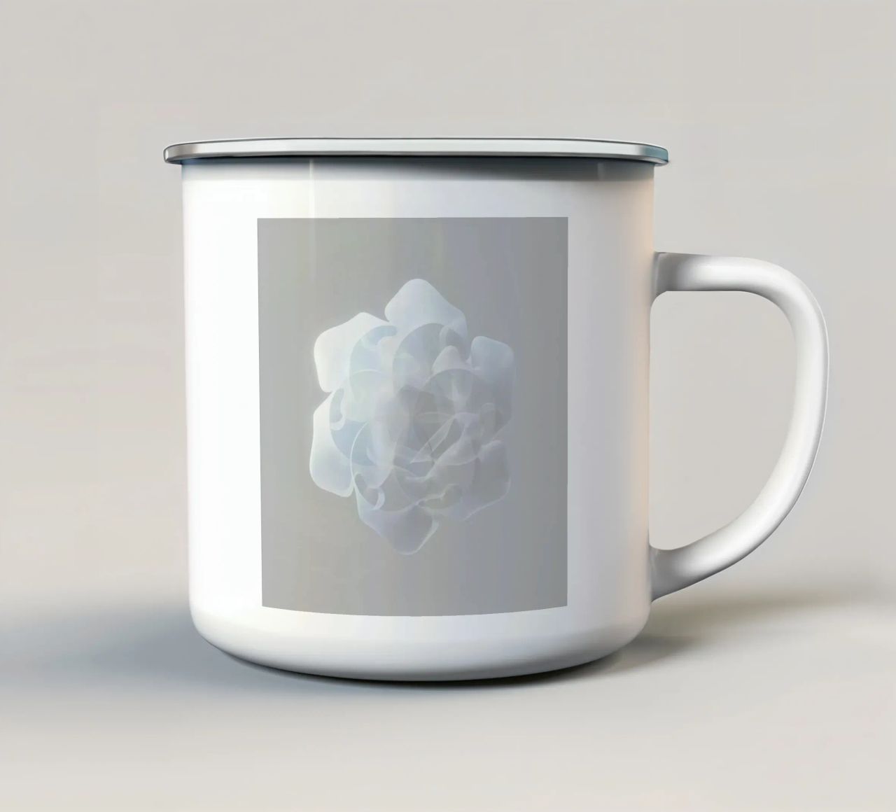 Un fiore bianco tazza in smalto da Peace