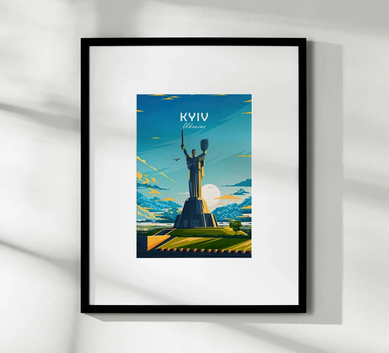 Ucraina, Manifesto di viaggio di Kiev, Monumento alla Madrepatria poster da Liliestudio