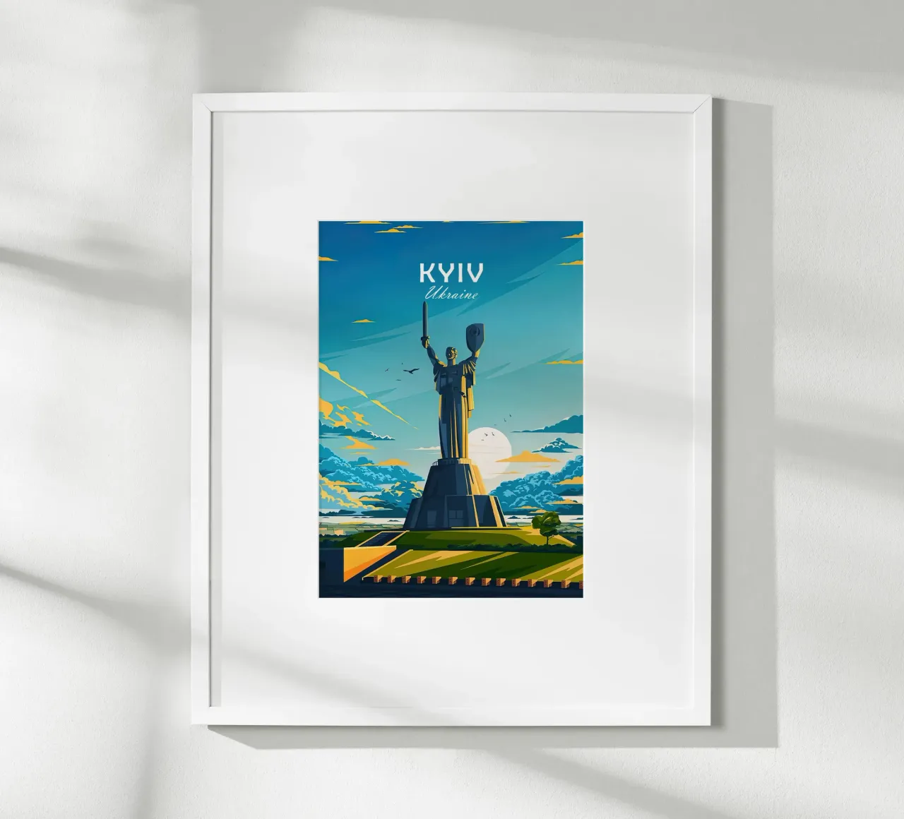 Ucraina, Manifesto di viaggio di Kiev, Monumento alla Madrepatria poster da Liliestudio