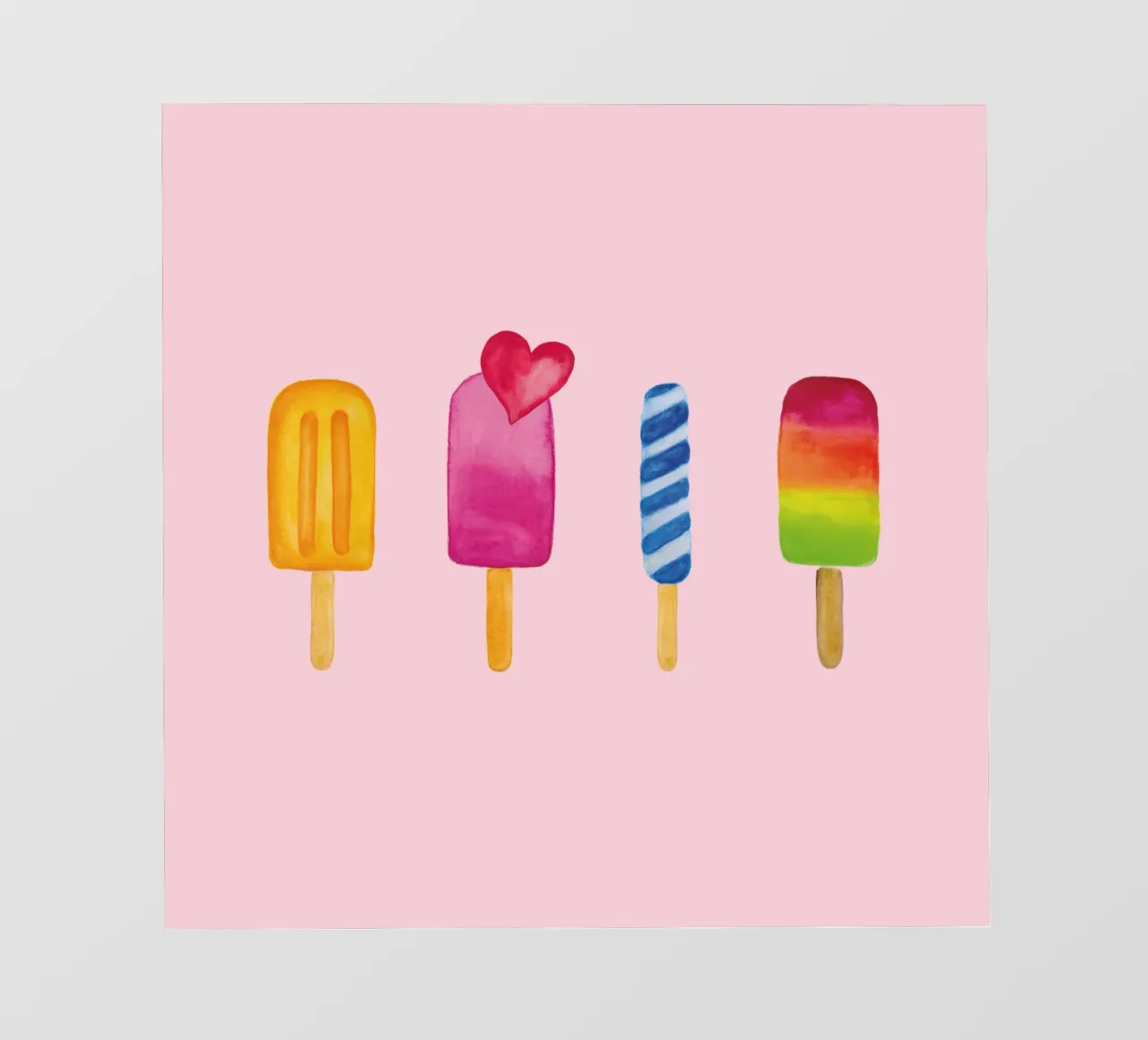 Popsicle - Ice Lolly - Ice Cream - Eis am Stiel telo in pvc da Petra Lang