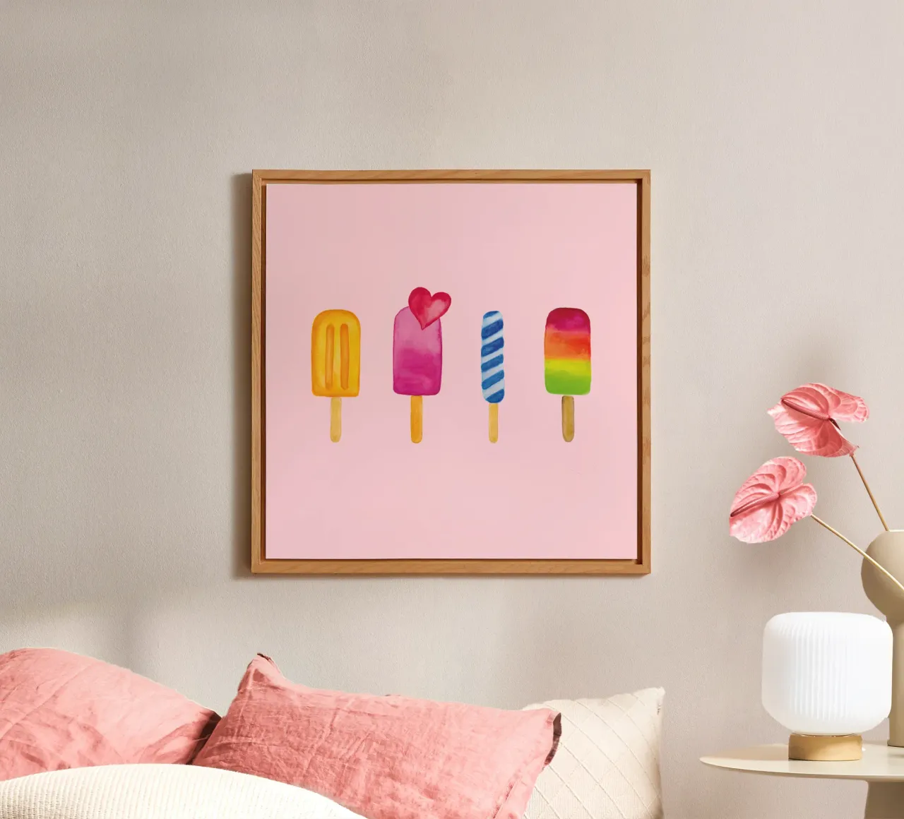 Popsicle - Ice Lolly - Ice Cream - Eis am Stiel alluminio dibond da Petra Lang