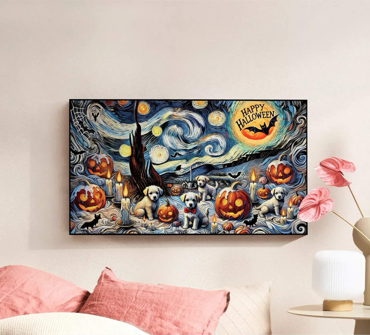 Happy Halloween Puppy Edition plexiglass da Vintage Van Gogh
