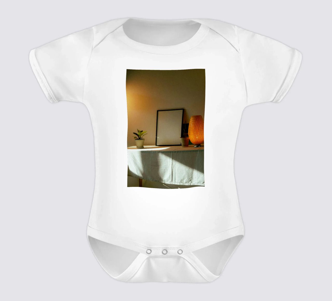 frame picture frame short-sleeve baby romper by Earthly Visions