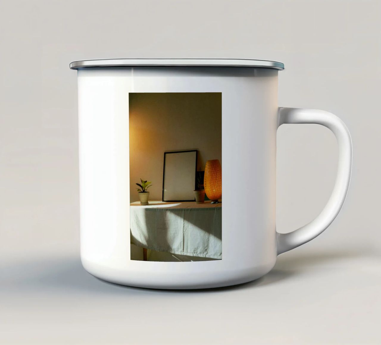 frame picture frame enamel mug by Earthly Visions