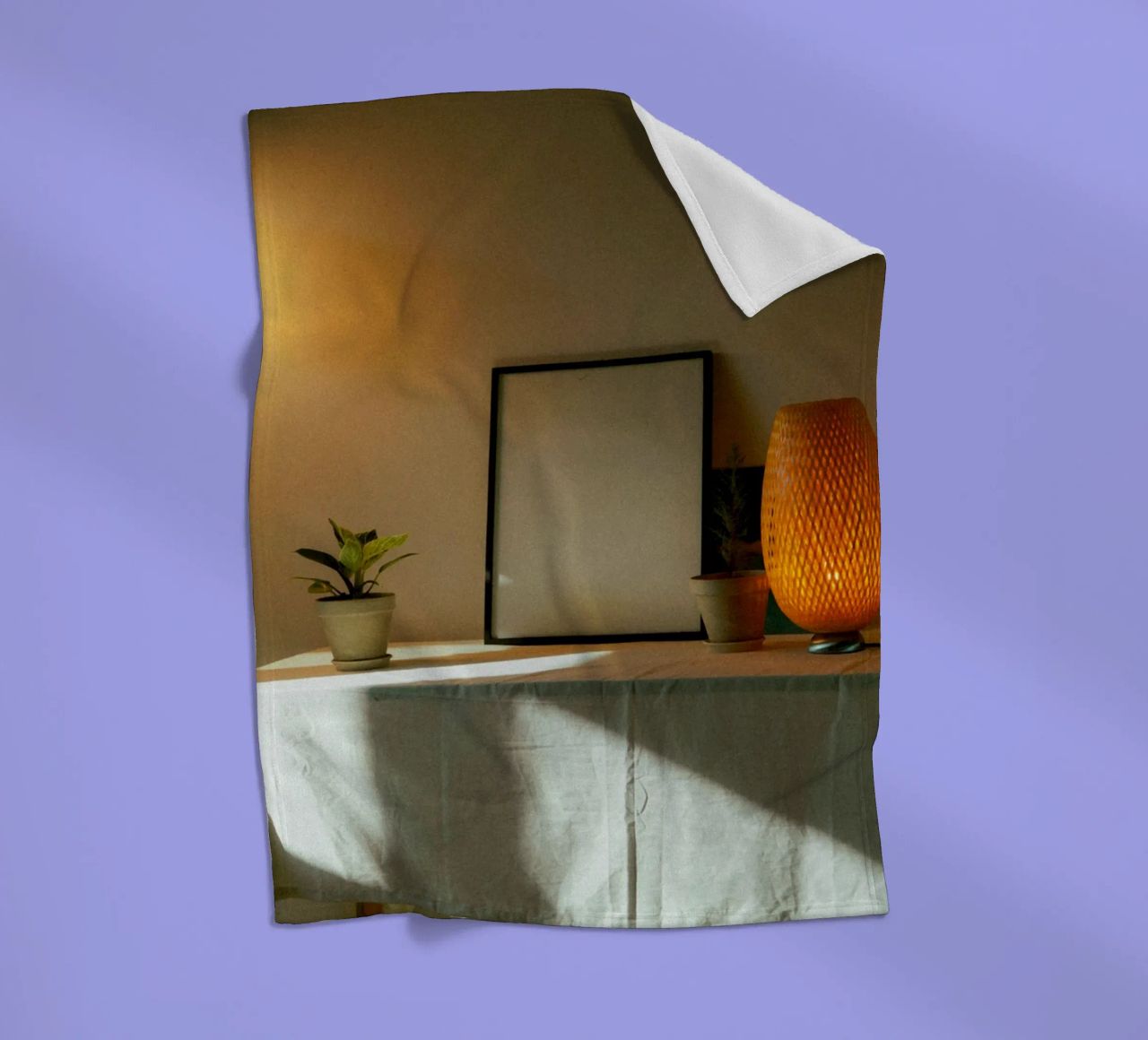 frame picture frame fleece blanket by Earthly Visions
