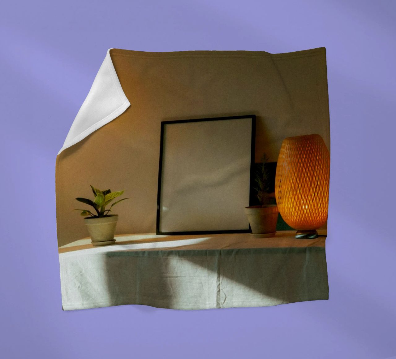 frame picture frame fleece blanket by Earthly Visions