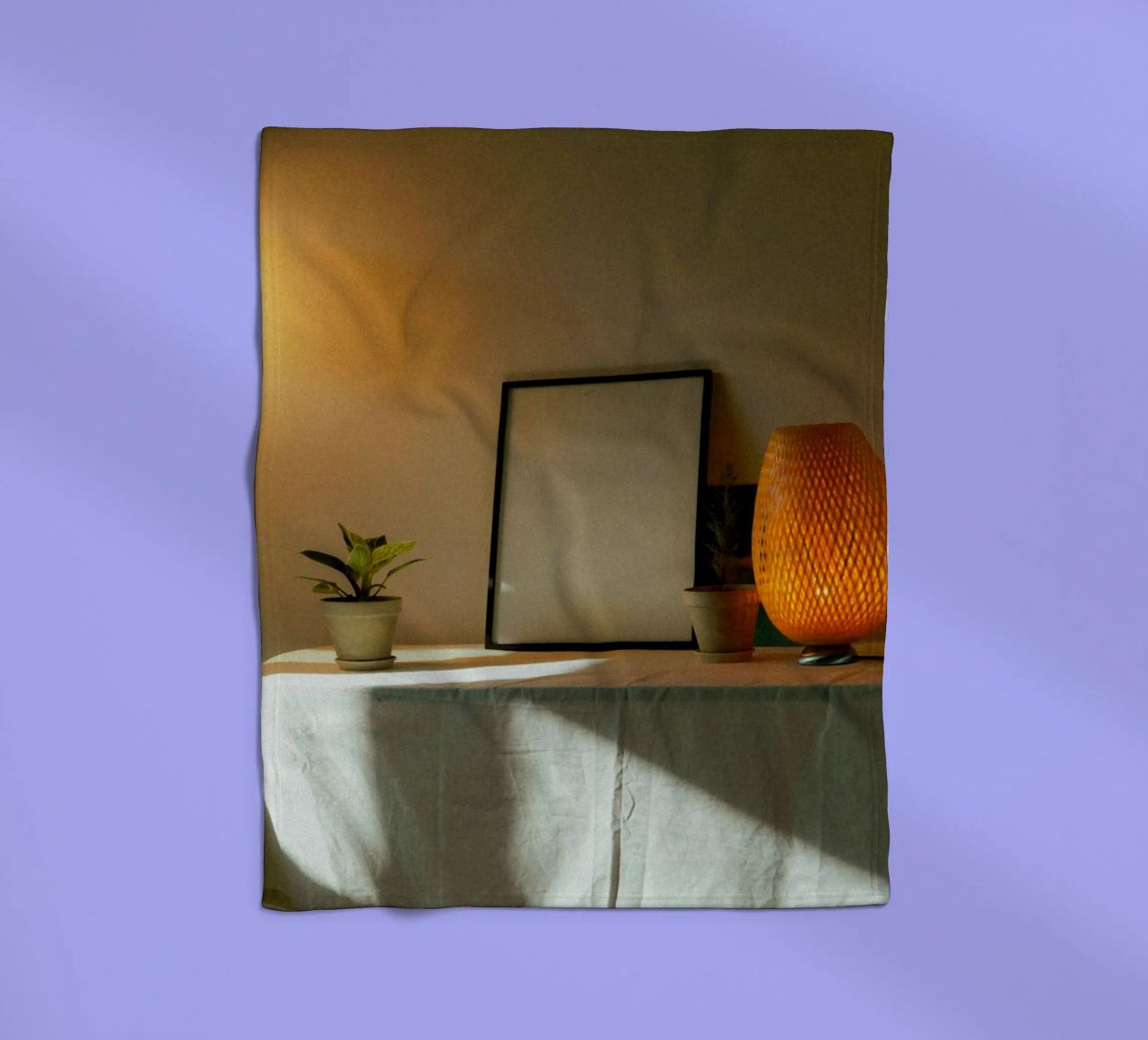 frame picture frame fleece blanket by Earthly Visions