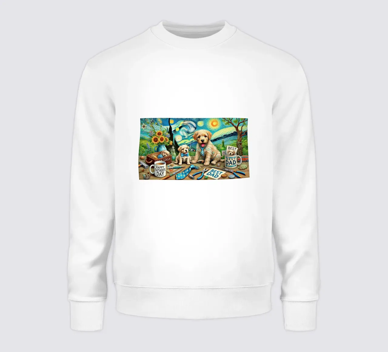 Happy Father´s Day Puppy Edition felpa da Vintage Van Gogh