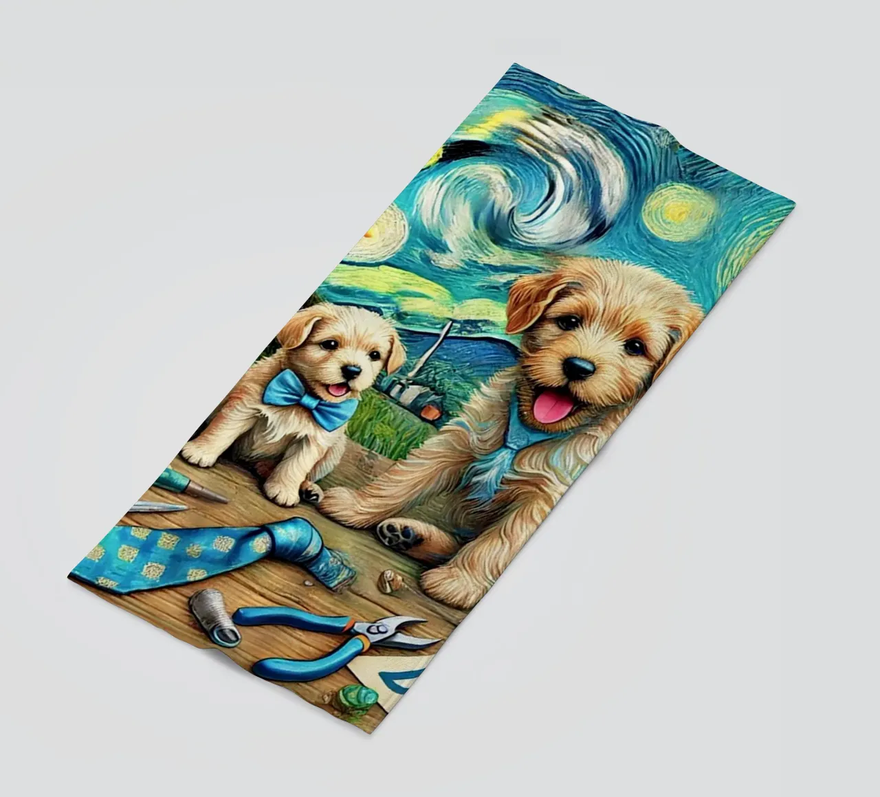 Happy Father´s Day Puppy Edition telo mare da Vintage Van Gogh
