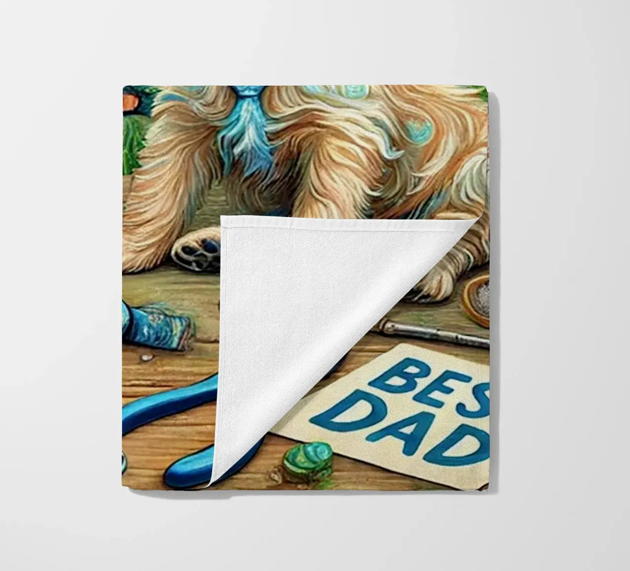 Happy Father´s Day Puppy Edition telo mare da Vintage Van Gogh