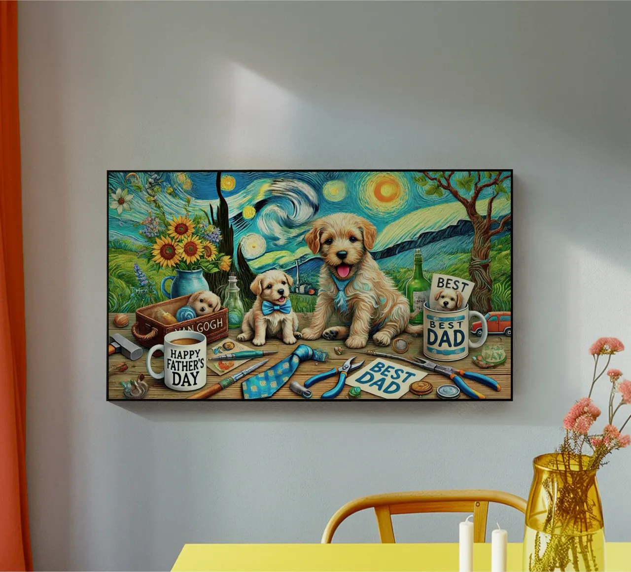 Happy Father´s Day Puppy Edition plexiglass da Vintage Van Gogh