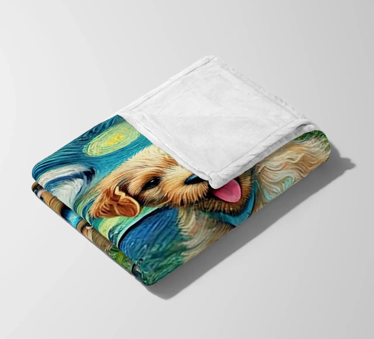 Happy Father´s Day Puppy Edition coperta in pile da Vintage Van Gogh