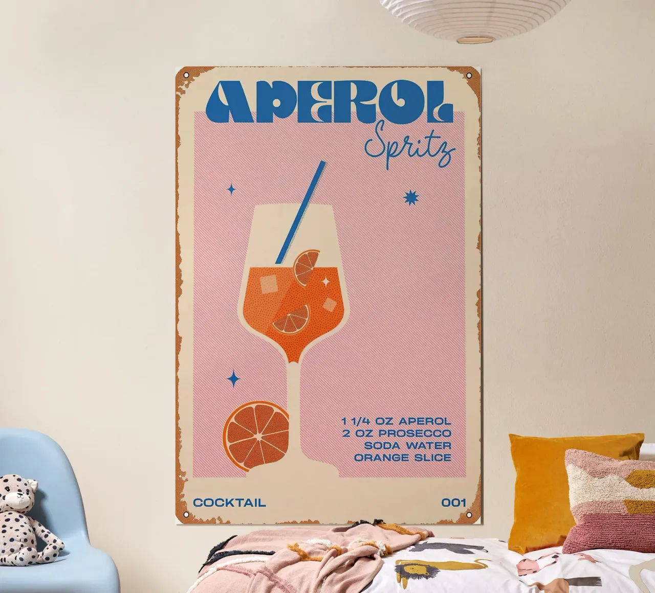 Aperol spritz - Cocktail fetta d'arancia poster con telaio in legno da MIa_Dispath