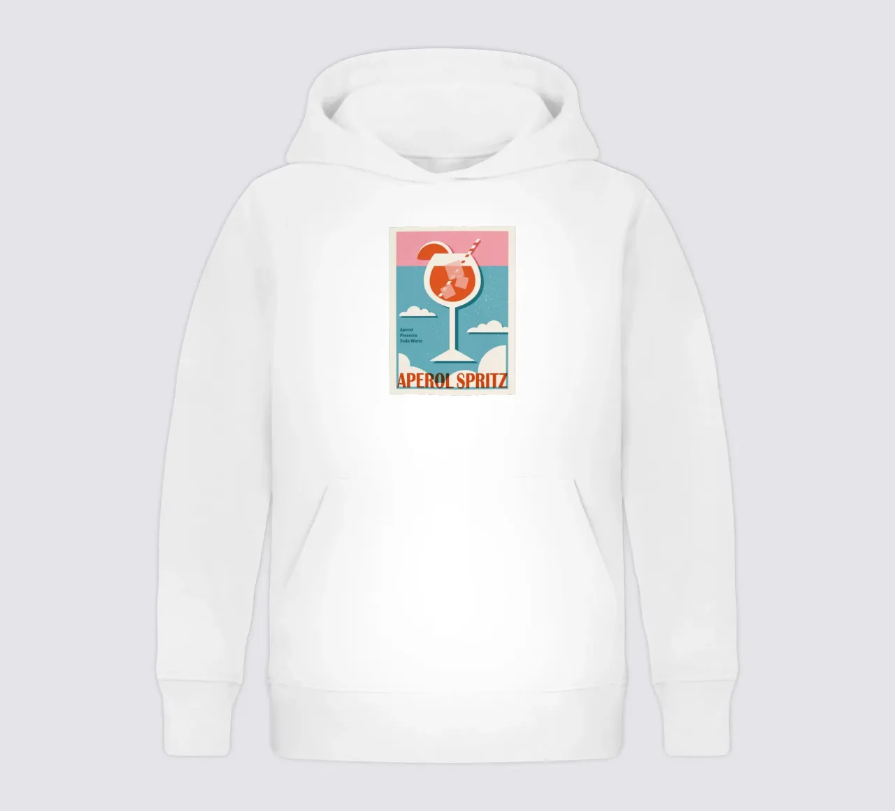 Aperol spritz - Cocktail orange slice kids hoodie by MIa_Dispath