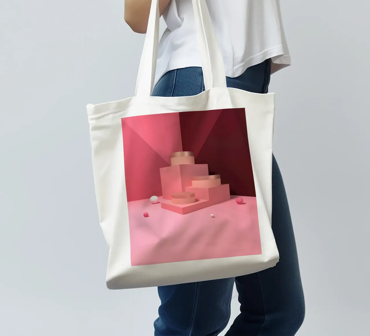 forme geometriche sfere borsa in juta da Earthly Visions