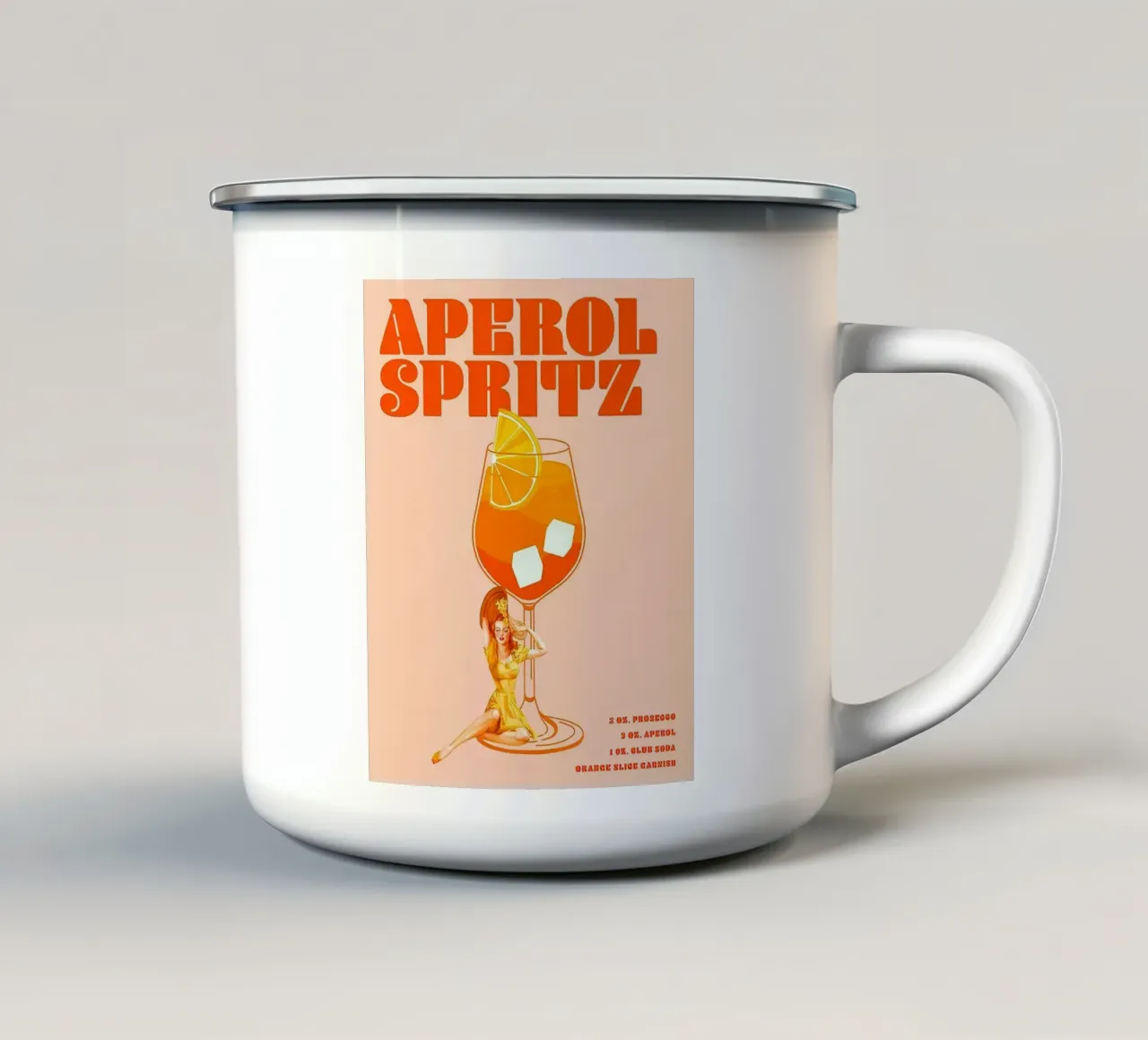 Aperol spritz tazza in smalto da MIa_Dispath