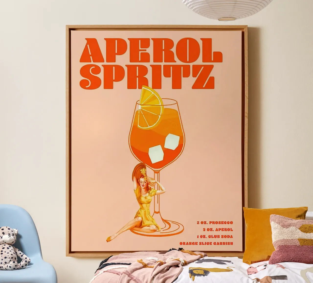 Aperol spritz tela con Cornice a cassetta da MIa_Dispath