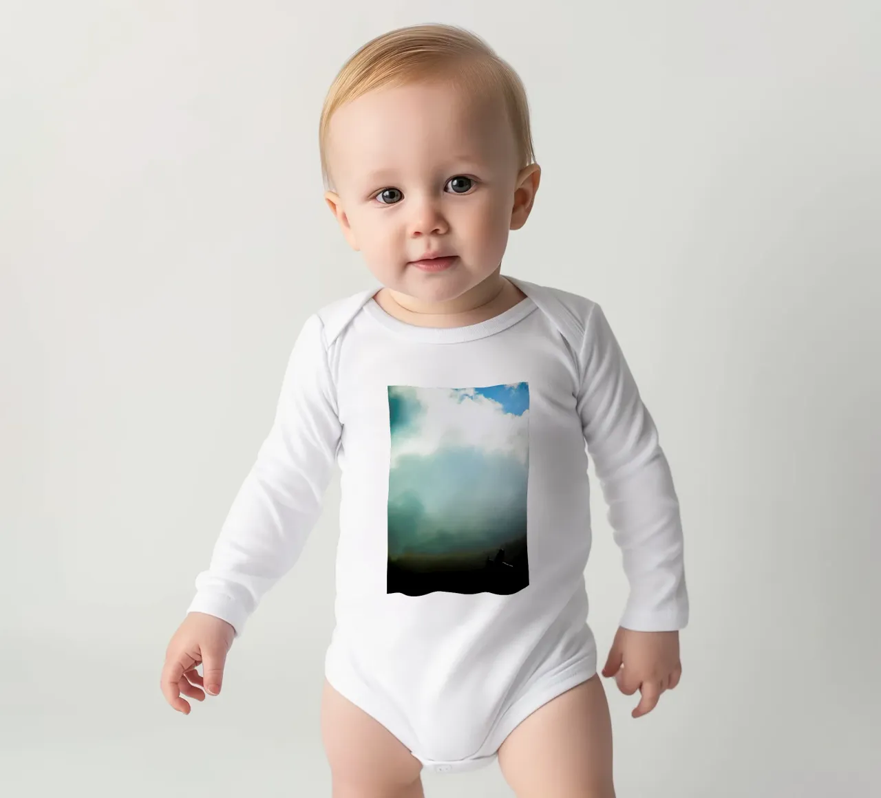Aerobatics II long-sleeve baby romper by Tal Paz-Fridman